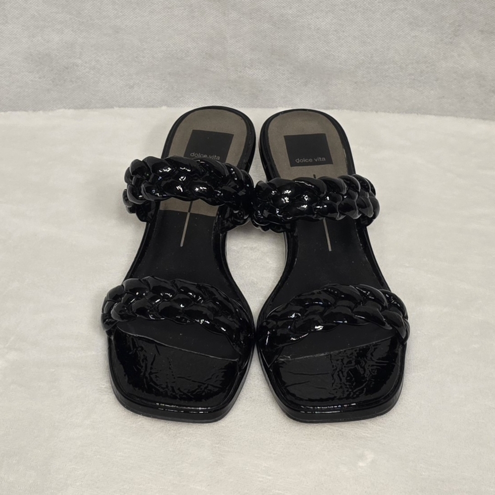 Dolce Vita Glossy Black Mules
